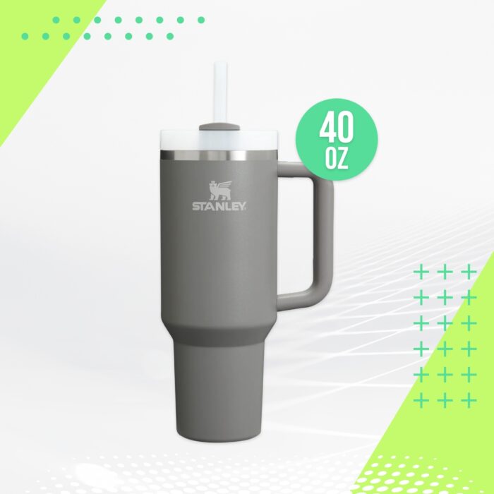 Quencher H2.0 FlowState Stainless Steel Vacuum Insulated Tumbler with Lid and Straw for Water, Iced Tea or Coffee 40 oz